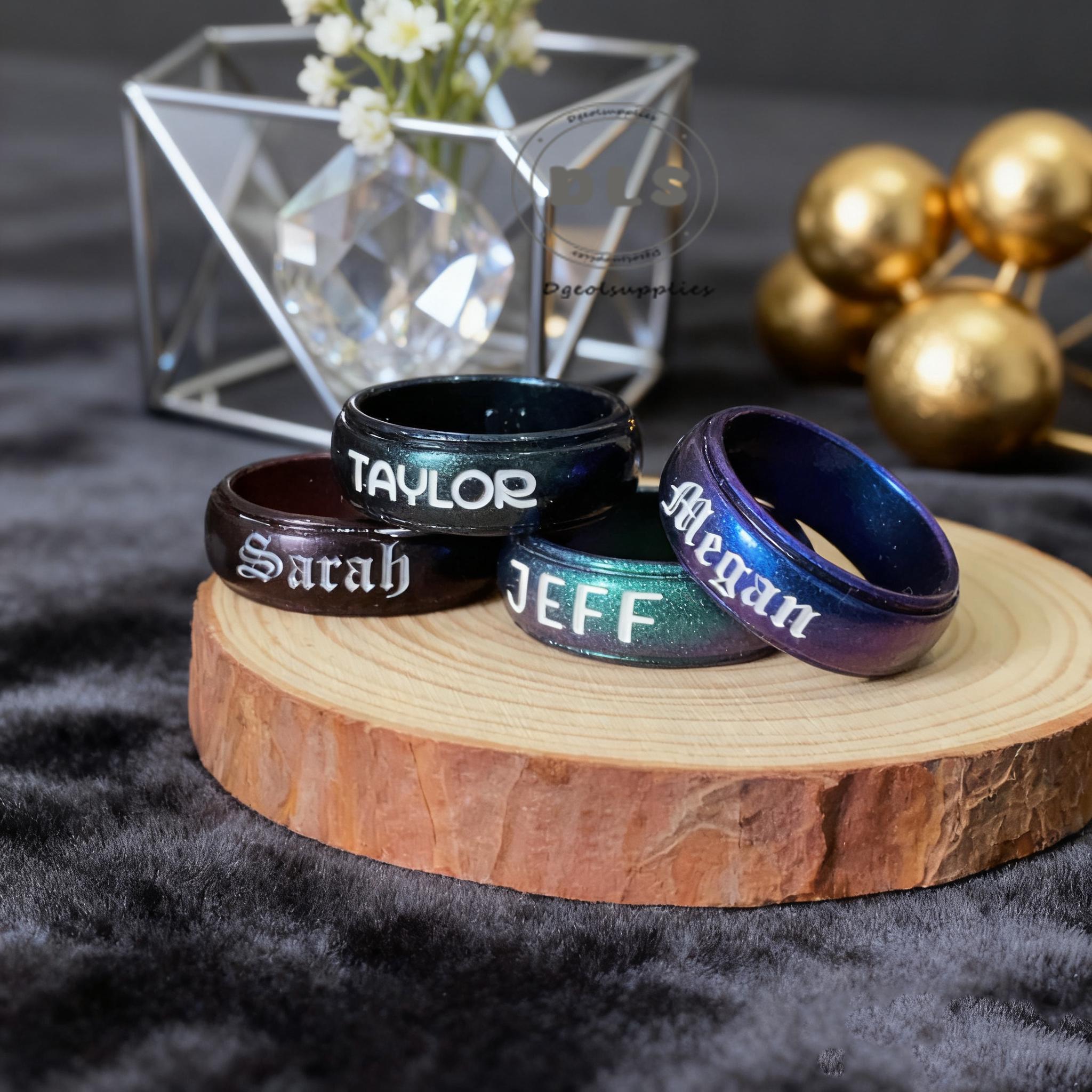 Silicone Mens Ring Engraved Australia