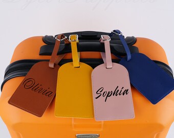 Personalized Leather Luggage Tag,Couples Luggage Tags,Luggage Tags for Wedding,Custom Tags with Your Words or Logo,Travelling Together,Gift