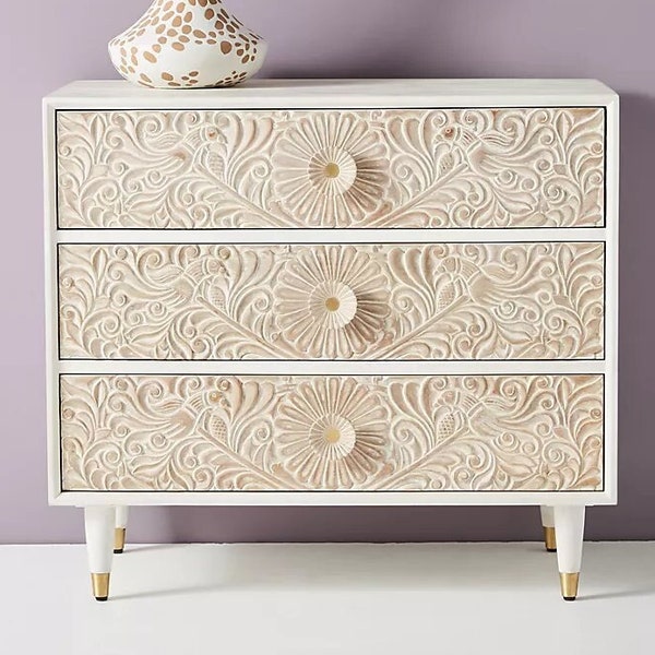Three Drawer Dresser Etsy