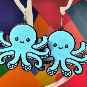Cute Octopus Earrings Kawaii Kraken Sea Creature Earrings Ocean Jewelry Octopus Earring Cool Kraken Jewelry for Her Quirky Octopus Jewelry