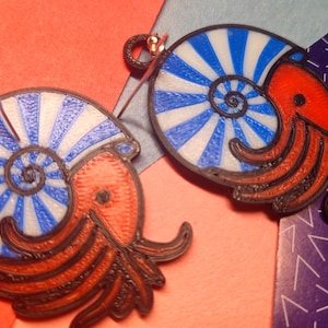 Pendientes de concha de nautilus Pendientes de concha marina Joyas del océano Joyas de concha de nautilus Regalo para ella Pendiente de concha en espiral Joyas de vacaciones