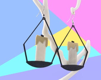 Burnt Out Candle earrings