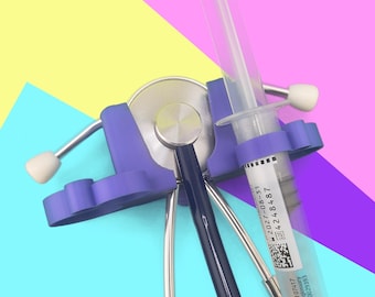 360 Swivel Stethoscope Holder with 6 Syringe Slots