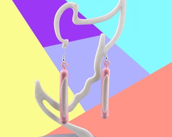 Pink Cooter Canoe Earrings: Funny Nurse Gift