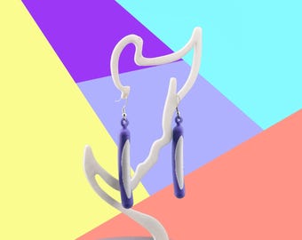 Purple Cooter Canoe Earrings: Funny Nurse Gift