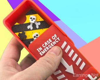 In Case of Emergency Earring Holder Box with earring card