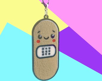 Kawaii Band-Aid badge charm, Funny Medical Jewelry Gift for Nurses