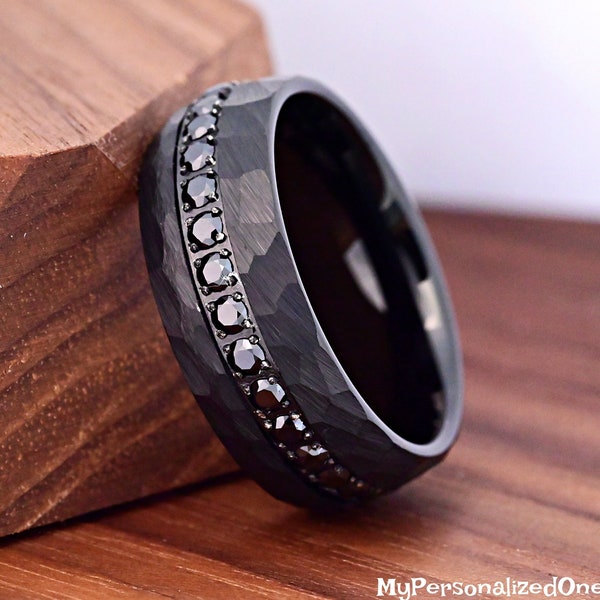 Black Wedding Rings - Etsy