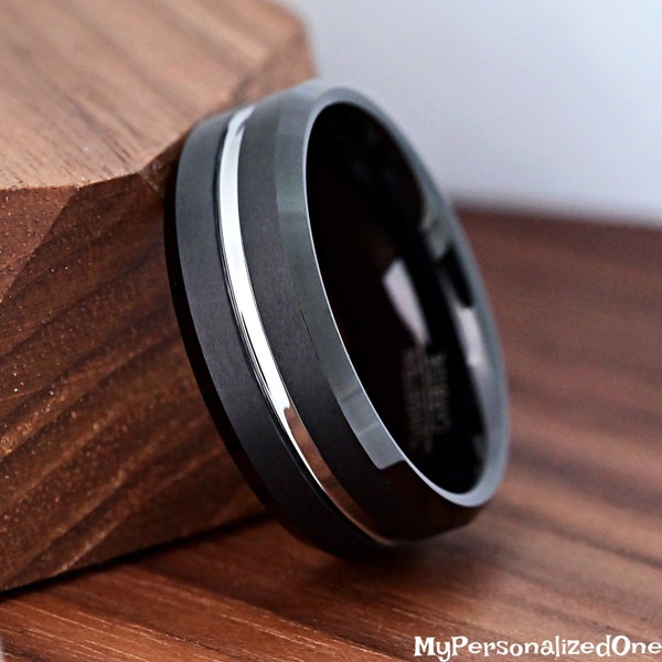 Black Wedding Rings - Etsy