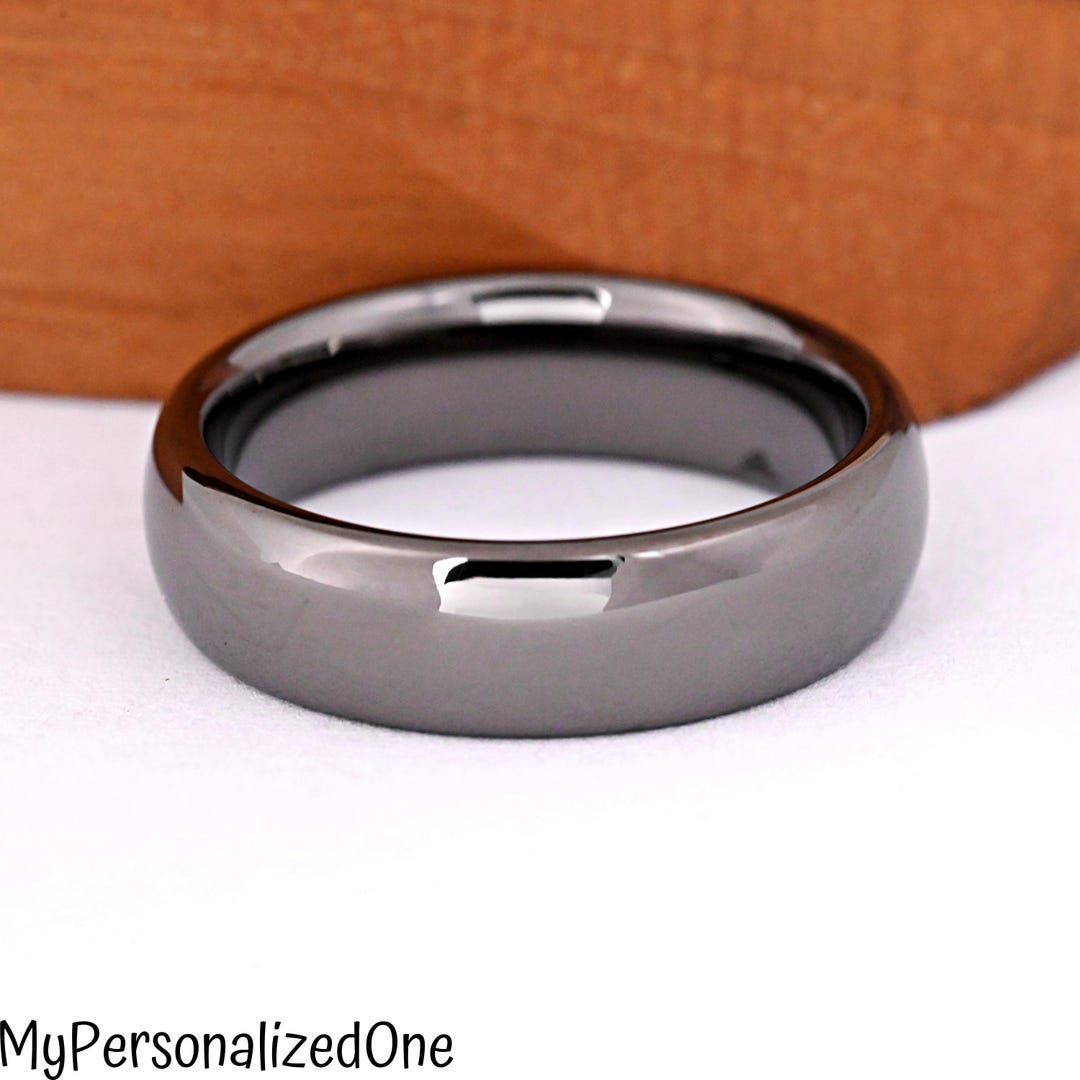 Jonline24h Stainless Steel Poker Card King Queen Ring - Silver, 19mm Wide, Size 7