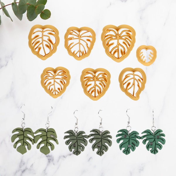 Monstera Leaf Polymer Clay Cutters | Boho Polymer Clay Cutters | Tropical Leaves Cutters | Monstera Leaf Earring Cutter | Clay Tools