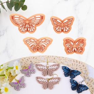 Butterfly Clay Cutters | Boho Clay Earring Cutters | Polymer Clay Cutters Set | Spring Butterfly Cutters for Jewelry Making | Clay Tools