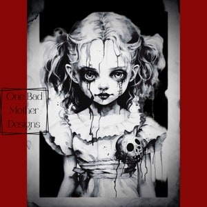 Creepy Doll Halloween Puzzle, Scary Doll Jigsaw Puzzle, Game Night Gift