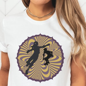 Retro roller derby tee shirt with cool skating graphic, gift for derby skater, game action t shirt, roller skating shirt, rink rat