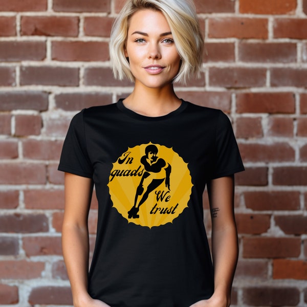 In quads we trust, Roller derby tee shirt, Roller skating T, Roller skating shirt, Quad skates, Rink rat t shirt