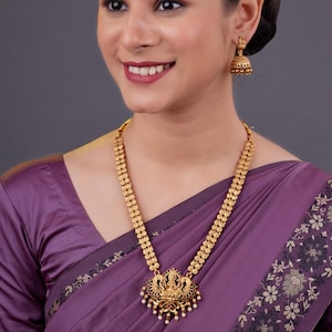 Antique Gold Necklace/South Indian Jewelry/Temple Jewelry/Guttapusalu Necklace/Weddingnecklace/Bridal necklace/Indian necklace/Gift For Mom