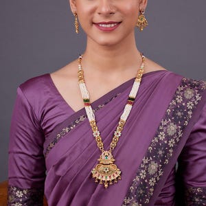 Kundan Rani Haar Necklace Set: Gold Plated Indian Jewelry