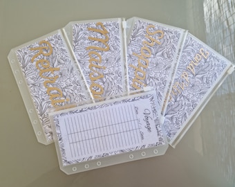 Enveloppe ZIP + tracker + étiquette - Format A6 - Noir & Blanc