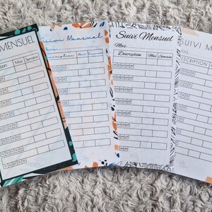 Suivi Mensuel - Format A6