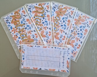 Enveloppe ZIP + tracker + étiquette - Format A6 - Petite Fleur