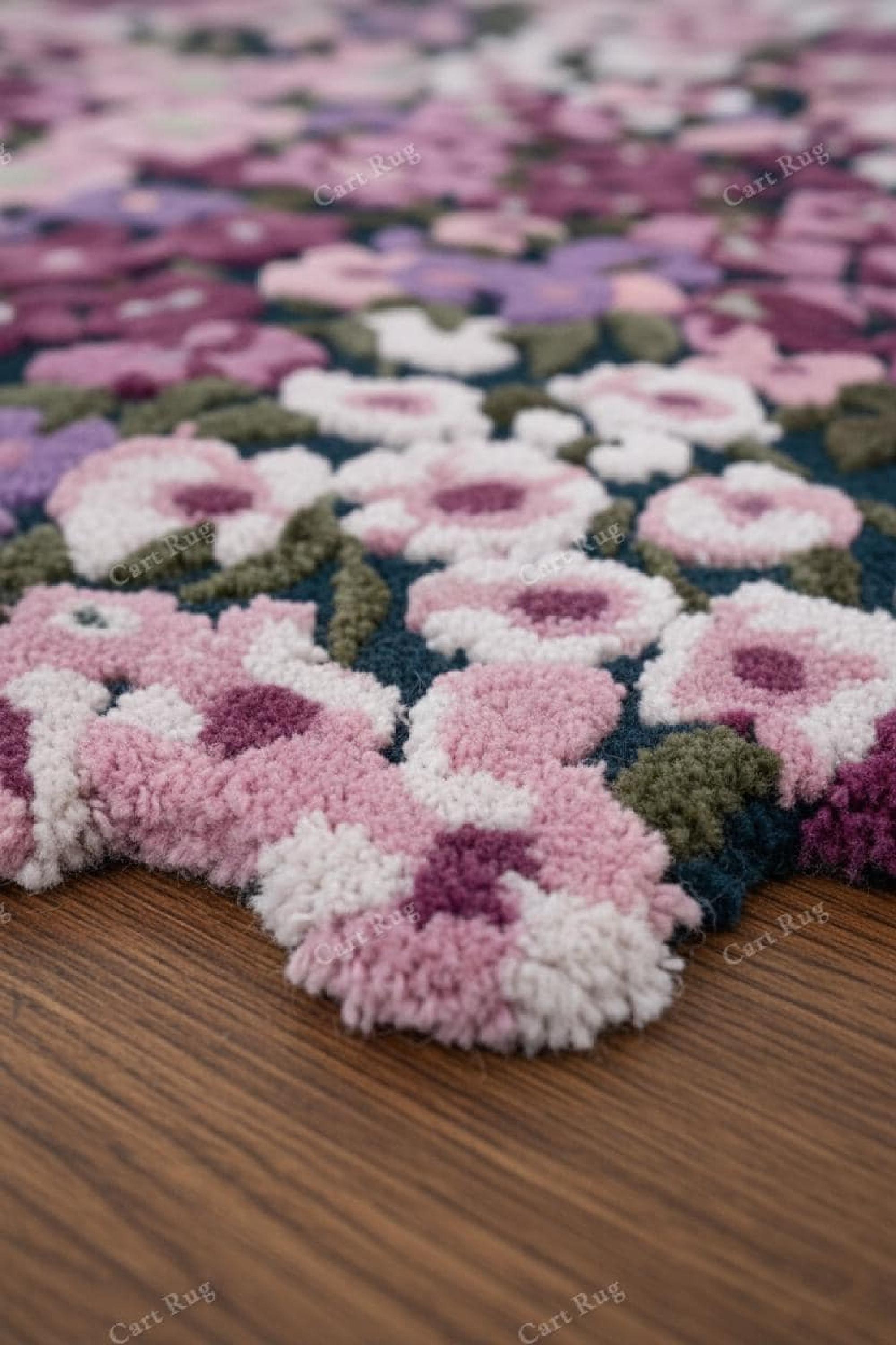 Stone Bloom Rug Multicolor Tufted Garden Bloom Rug | Colorful Floral Area Rug | Vibrant ...