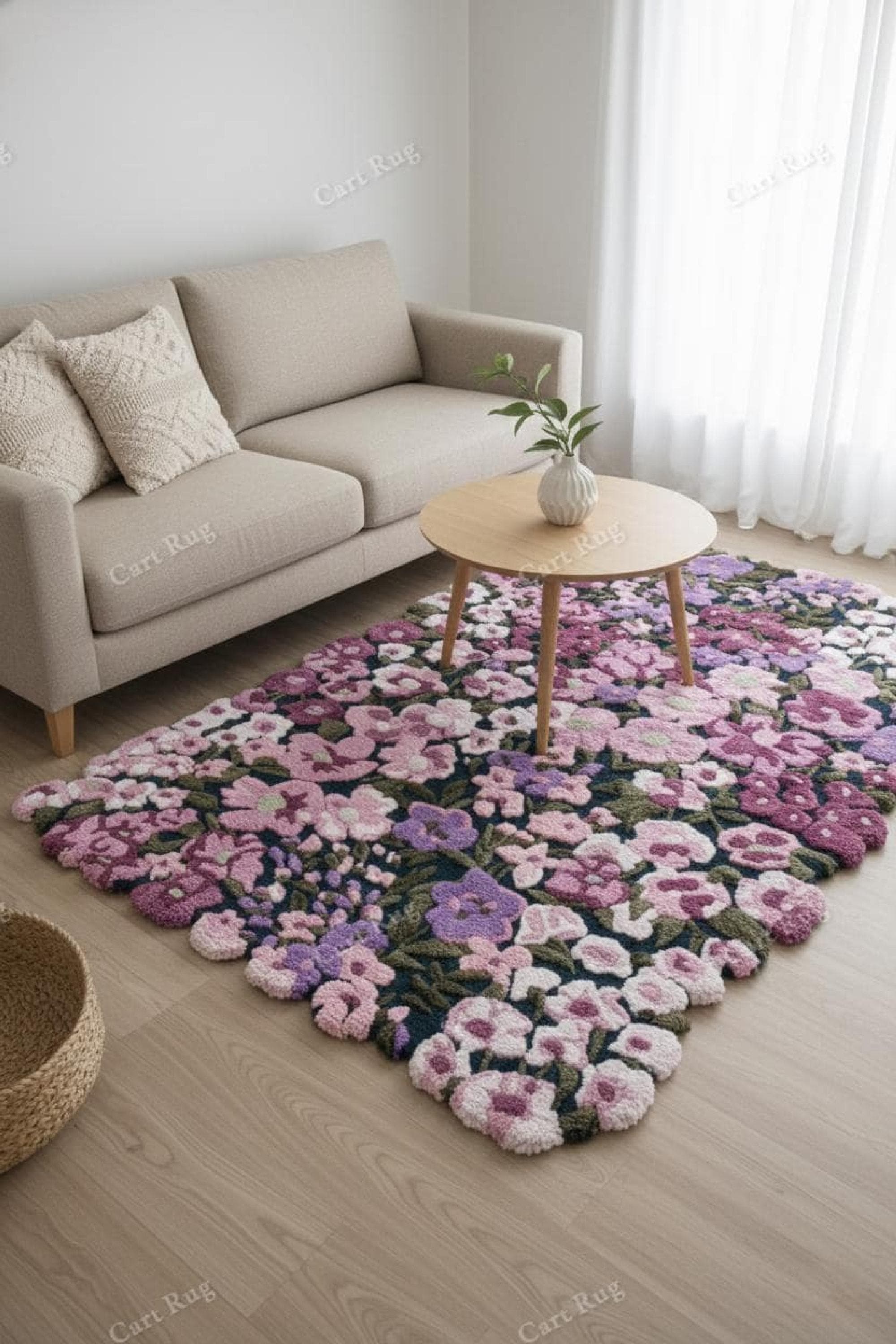 Multicolor Tufted Garden Bloom Rug | Colorful Floral Area Rug | Vibrant ...
