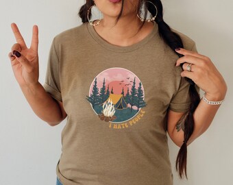 I Hate People Shirt, Funny Camping Shirt, Introvert Shirt, I Hate People Camping Shirt, Mountain Shirt, Hiking Shirt, Outdoor Shirt