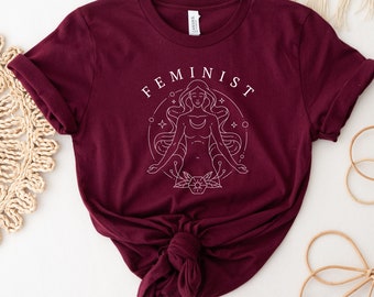 Feminist T Shirt For Feminist T-Shirt Graphic Girl Power Shirt For Strong Women Empowerment Tee For Birthday Reproductive Rights For Women