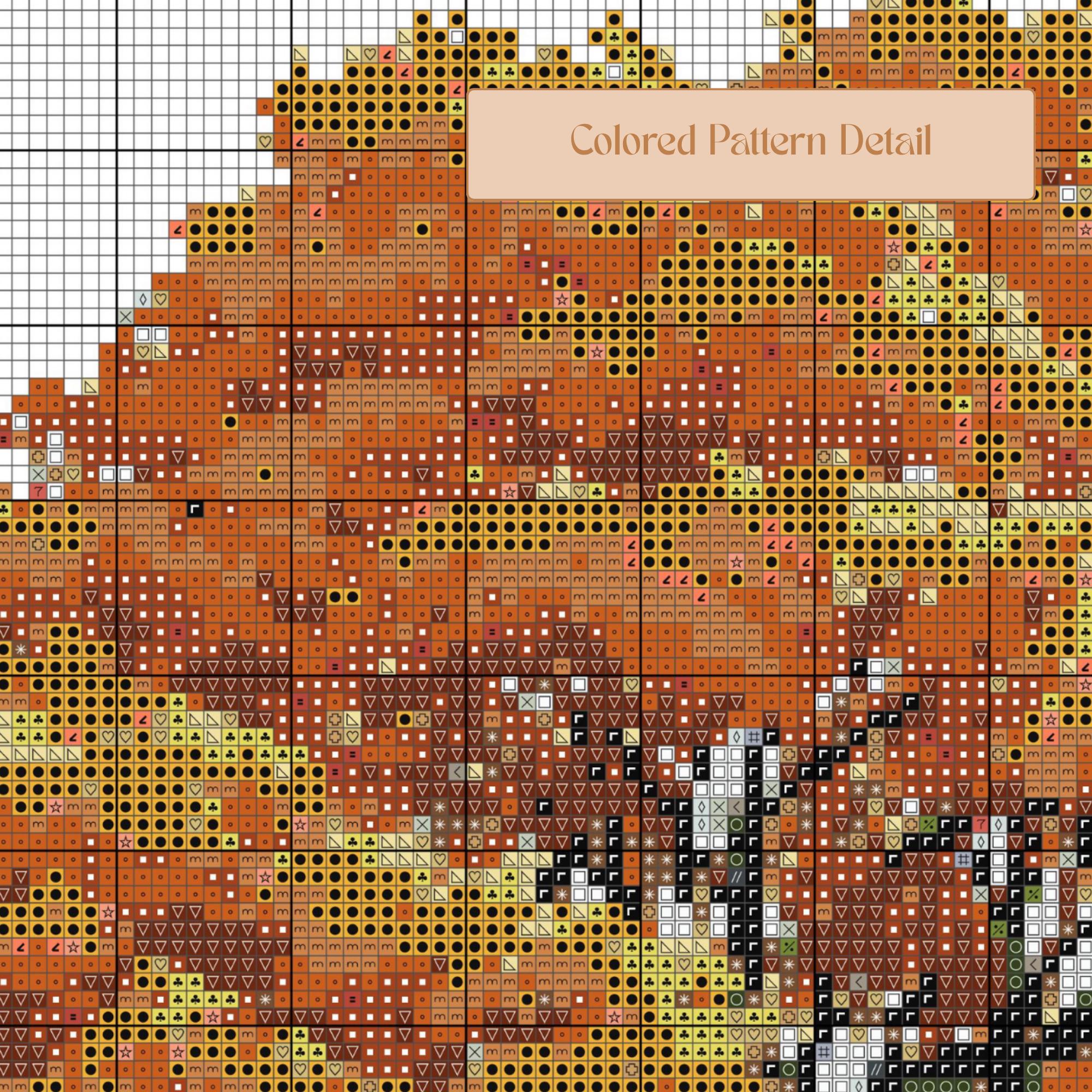 Autumn Landscape Cross Stitch Pattern Fall Park Scene (PDF Download) - Etsy