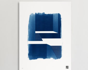 ARCHI_ series III / Art print - fine art - cyanotype architecture