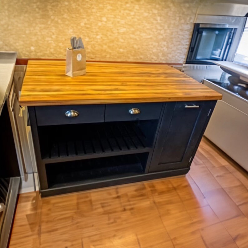 Butcher Block Kitchen Island With Seating yorkie - Etsy Australia