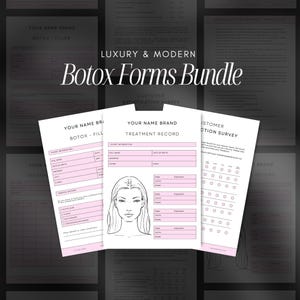Botox Forms Bundle | Nurse Injector Treatment Record | Consultation Form Template | Botox and Dermal Filler Patient Treatment Record Form