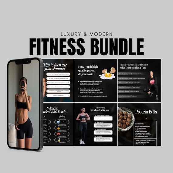 Fitness Coach Bundle Template | Fitness Coach Instagram Template | Personal Trainer Post and Stories | Gym Templates |  Fitness Ebook