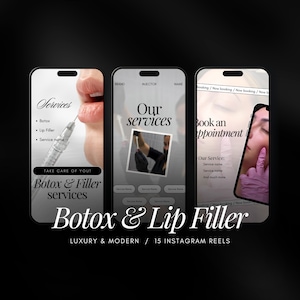 Botox & Lip Filler Instagram Reels | Nurse Injector Luxury Reels | Botox Instagram Stories | Nurse Injector Luxury Templates | Botox Reels
