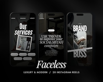 Faceless Black Instagram Reels Templates | Marketing Minimalist Instagram Reels | Luxury Instagram Video | Faceless Marketing Agency Reels