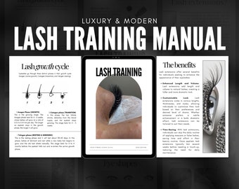 Manuale di formazione sulle extension per ciglia / E-book per trainer sulle ciglia / Manuale di formazione sulle ciglia / E-book per corso per tecnici delle ciglia / Modello di manuale del corso sulle ciglia