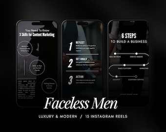 Faceless Men Instagram Reels | Faceless Marketing Agency Reels | Social Media Manager Templates | Men Marketing Agency Instagram Templates