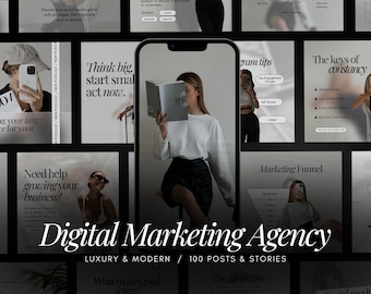 Plantillas para agencias de marketing digital / Plantillas para publicaciones de agencias de marketing / Historias de Instagram para coaches de redes sociales / Publicaciones para gestores de redes sociales