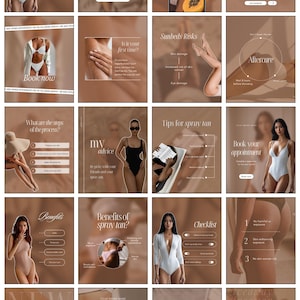 100 Luxury Spray Tan Instagram Templates | Spray Tanning Posts | Spray ...