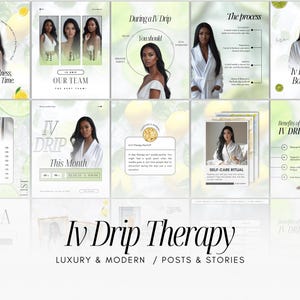 100 IV Drip Therapy Instagram Templates New | Iv Hydration Stories Templates | IV Therapy White Post | Nurse Injector Iv Therapy Marketing