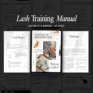 Lash Extensions Training Manual | Lash Trainer Ebook | Eyelash Training Manual | Lash Technician Course Ebook | Lash Course Manual Template