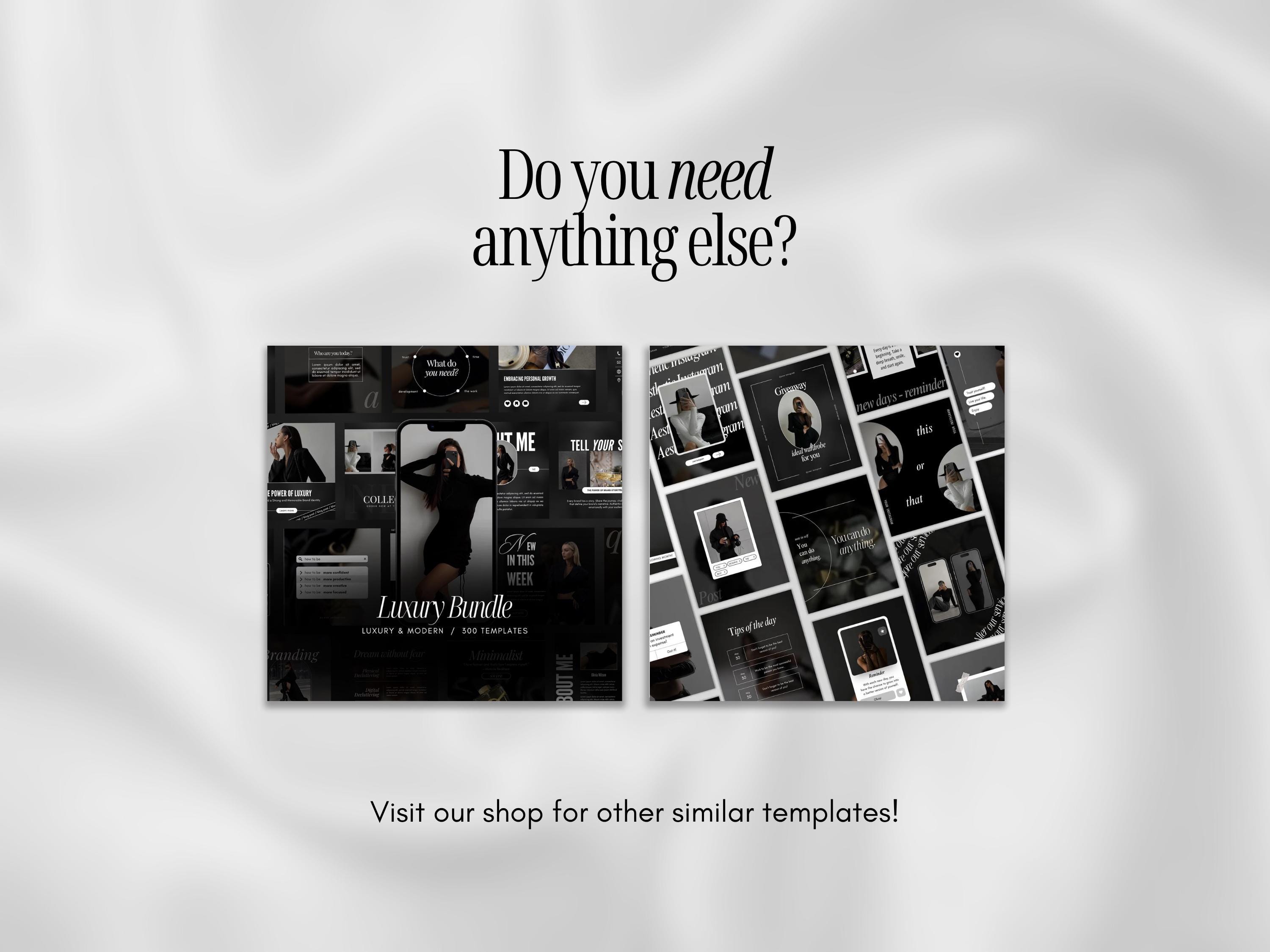 Luxury Bold Instagram Templates | Black Luxury Templates | Bold Modern ...