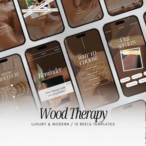 15 Holztherapie Instagram Vorlagen | Holztherapie Videos Vorlage | Körperformung Rollen | Körperkontur Video Instagram Vorlage