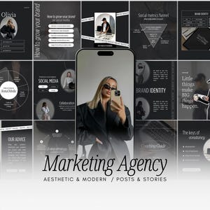 Marketing Agency Templates | Marketing Agency Stories Templates | Social Media Coach Instagram Templates | Social Media Manager Post