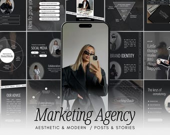 Marketing Agency Templates | Marketing Agency Stories Templates | Social Media Coach Instagram Templates | Social Media Manager Post