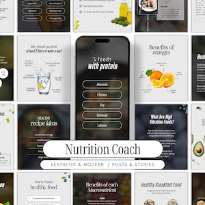 Ernährungscoach Instagram Vorlage | Ernährungswissenschaftler Geschichten Vorlage | Gesundheitscoach Post | Ernährungswissenschaftlerin | Diätetiker | Wellness-Coach