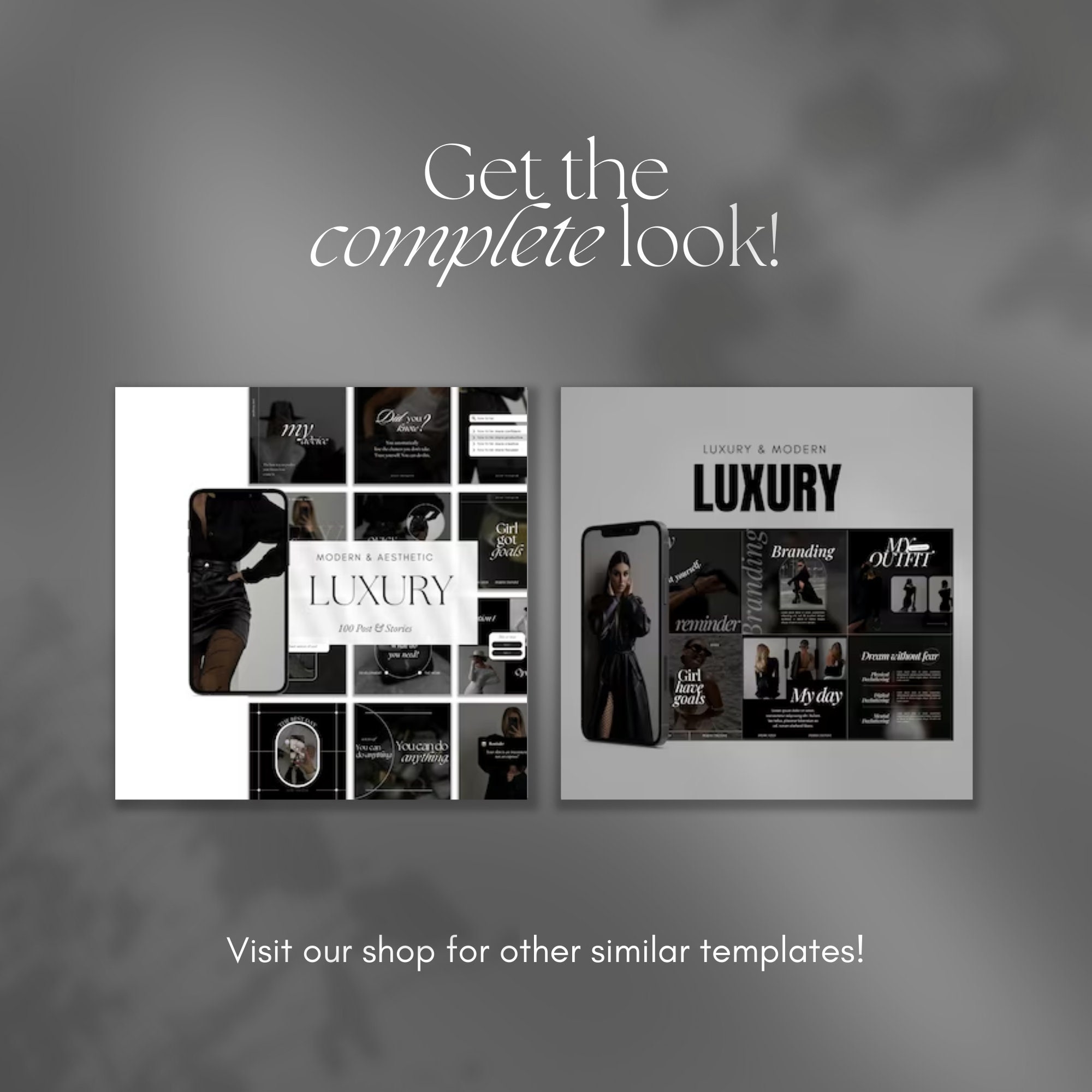 100 Luxury Coach Instagram Templates Black Luxury Templates Bold Modern ...