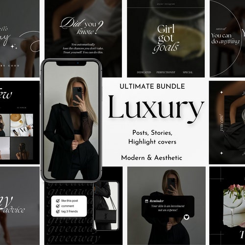 100 Luxury Instagram Templates Social Media Templates - Etsy