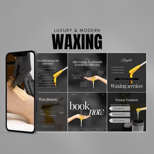 100 Waxing Instagram Templates | Hair Removal Instagram Templates | Waxing Social Media Posts | Esthetician, Waxing Flyer | Waxing Salon