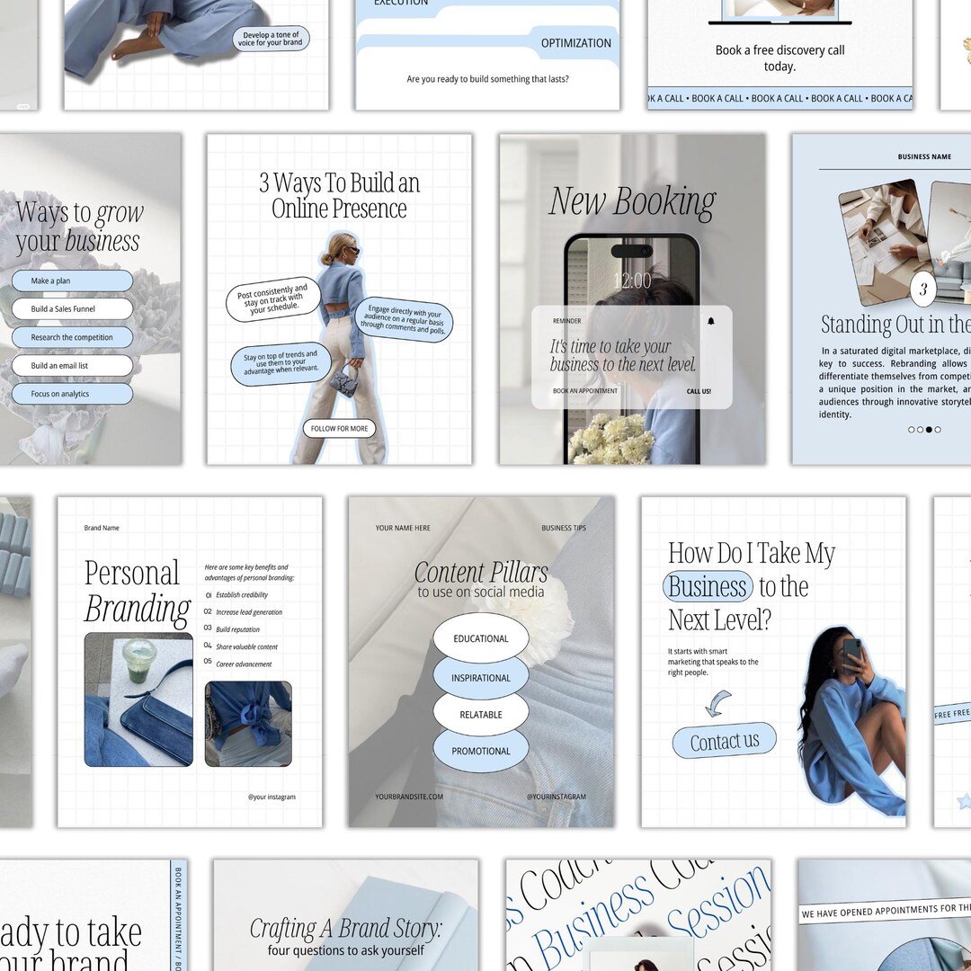 Business Coach Instagram Templates | Luxury Social Media (PDF) - Etsy
